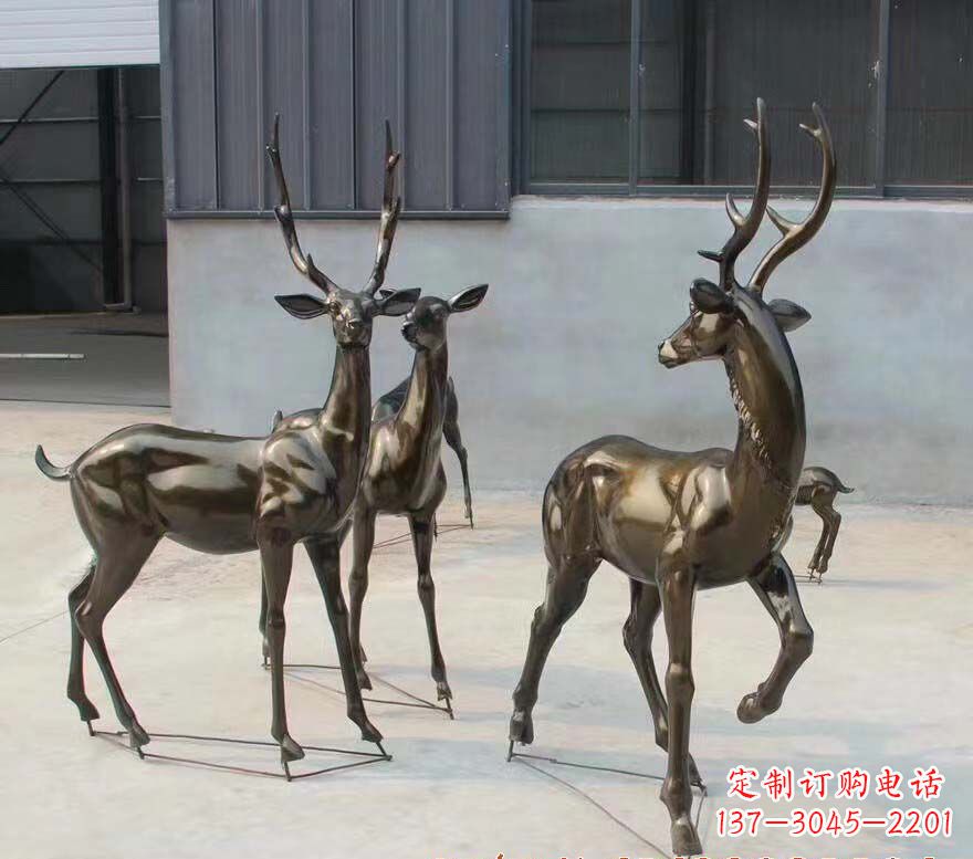 无锡铜雕鹿群雕塑