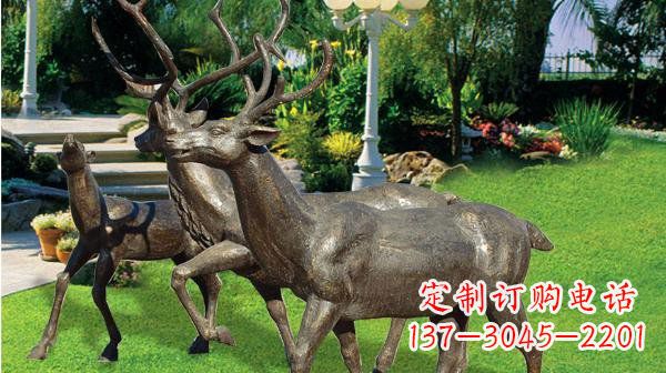 无锡铜雕鹿公园动物雕塑