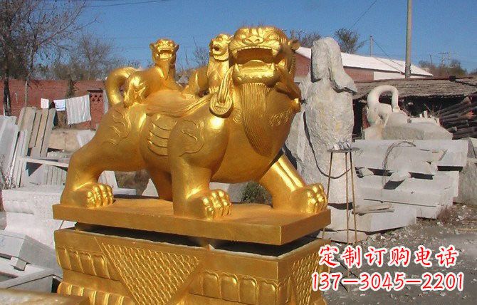 无锡铜雕母子貔貅
