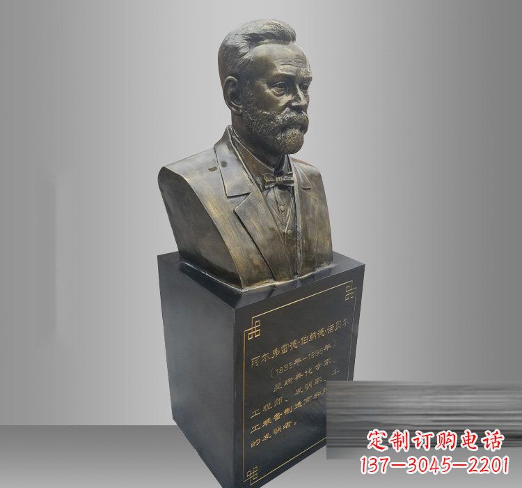 无锡铜雕诺贝尔头像