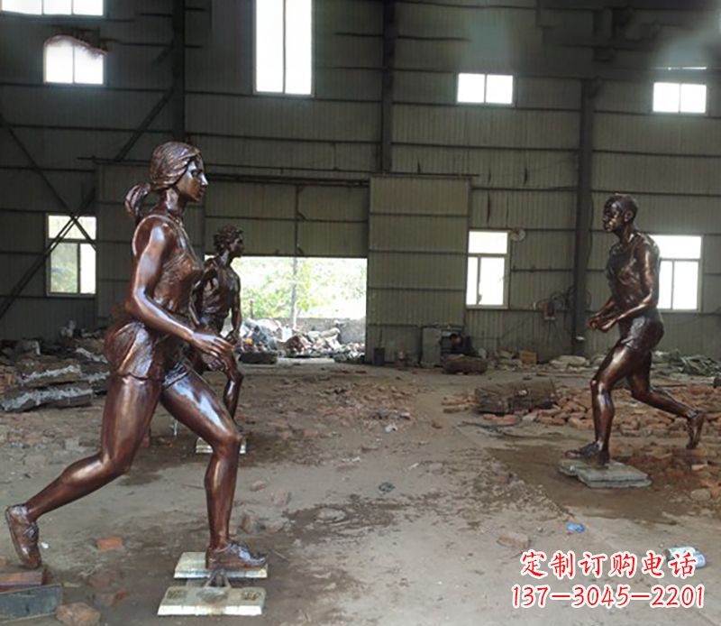 无锡铜雕跑步女生