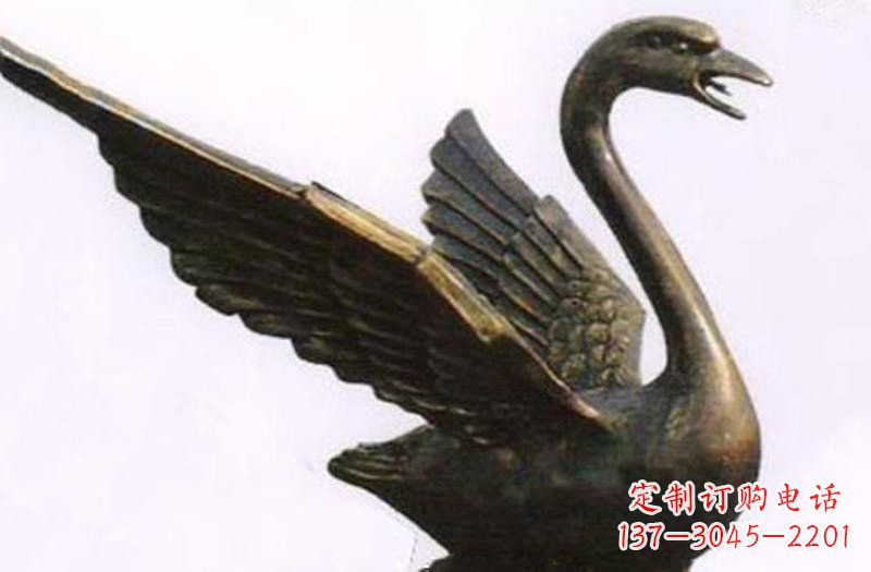 无锡铜雕喷水天鹅公园动物雕塑
