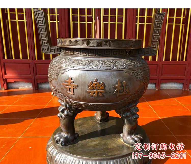 无锡铜雕寺庙景观香炉