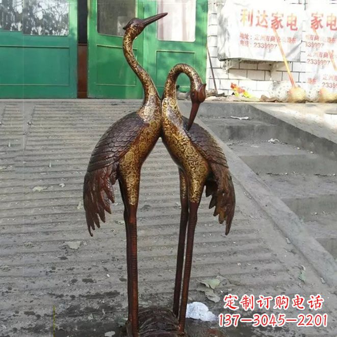 无锡铜雕仙鹤夫妻