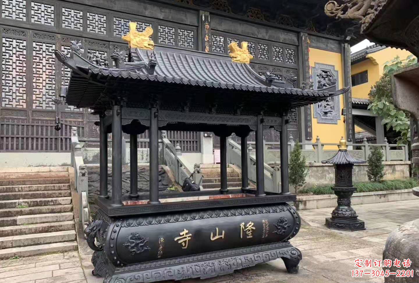 无锡铜雕香炉寺庙景观户外摆件