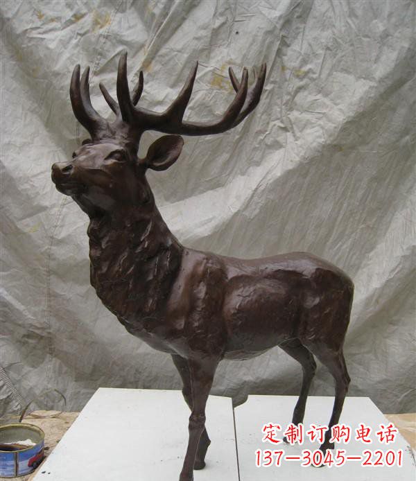 无锡铜雕小鹿公园动物雕塑