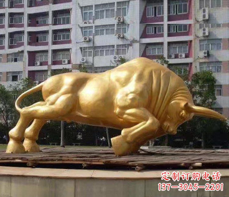 无锡铜雕小区动物牛摆件 (3)