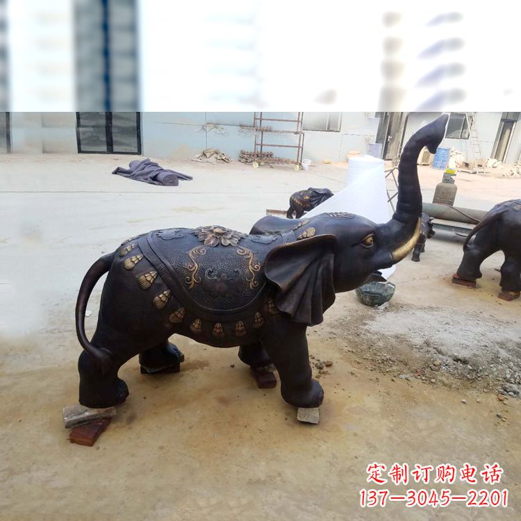 无锡铜雕小象雕塑摆件