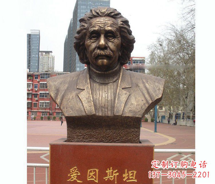 无锡铜雕校园爱因斯坦胸像雕塑摆件