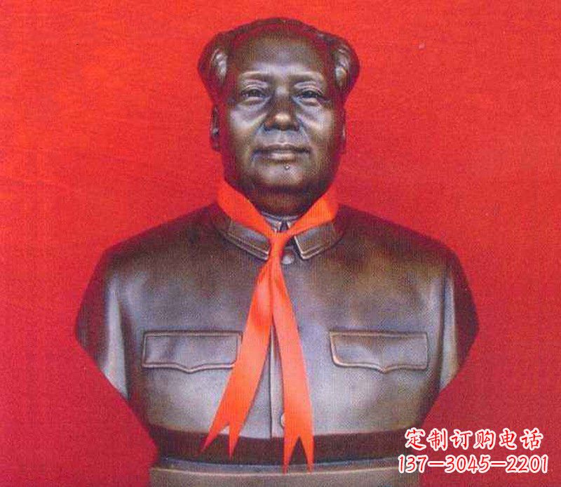 无锡铜雕校园红领巾主席雕塑摆件