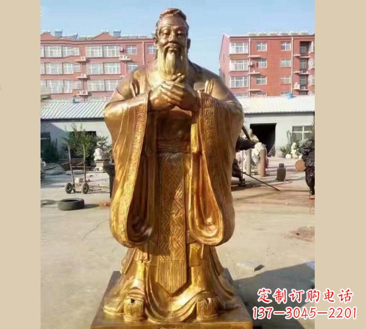 无锡铜雕校园孔子