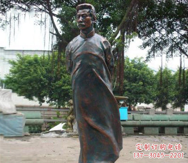 无锡铜雕校园鲁迅人物雕像摆件
