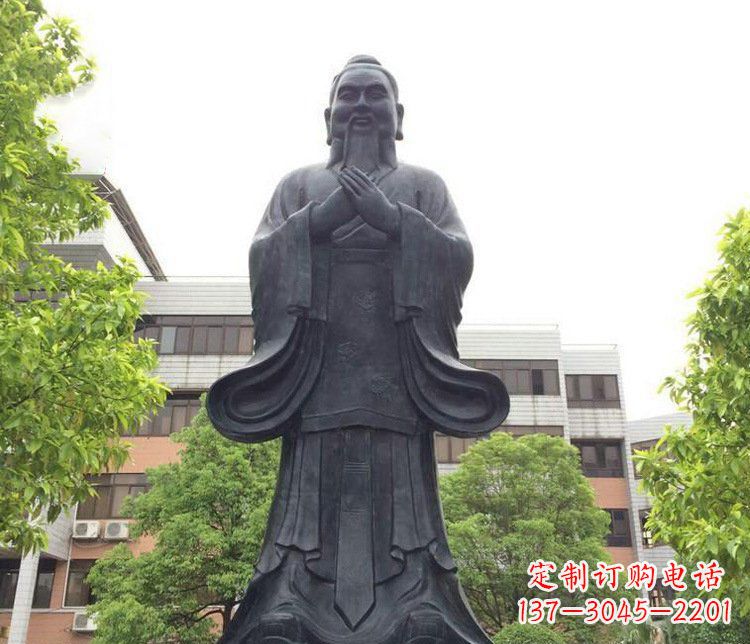 无锡铜雕学校孔子圣人雕塑摆件