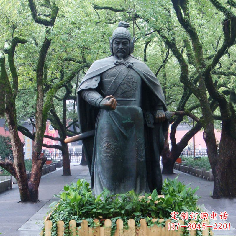 无锡铜雕岳飞雕塑-公园园林历史名人中国古代民族英雄人物雕像