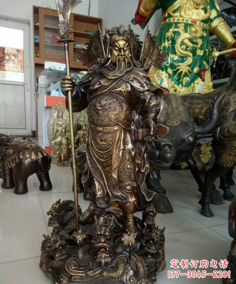 无锡铜雕镇宅关公寺庙神像雕塑摆件