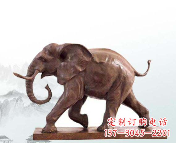 无锡晚霞红大象公园动物石雕