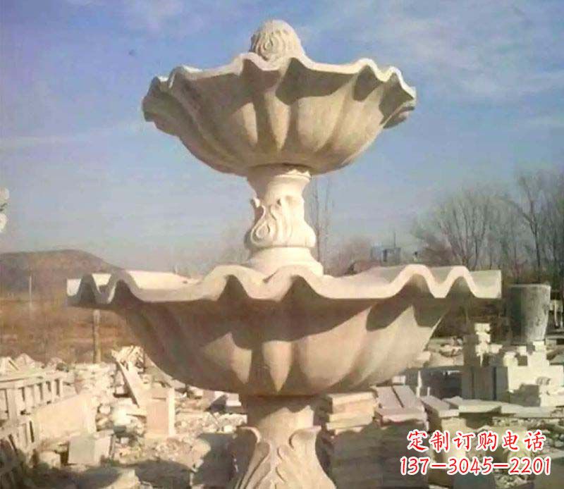 无锡晚霞红大型喷泉石雕