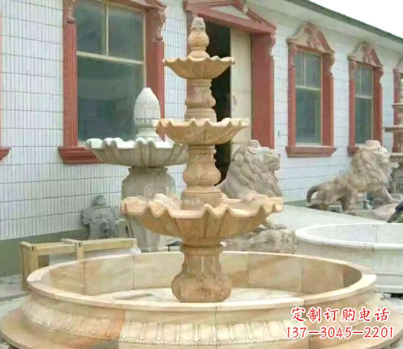 无锡晚霞红大型喷泉石雕 (3)