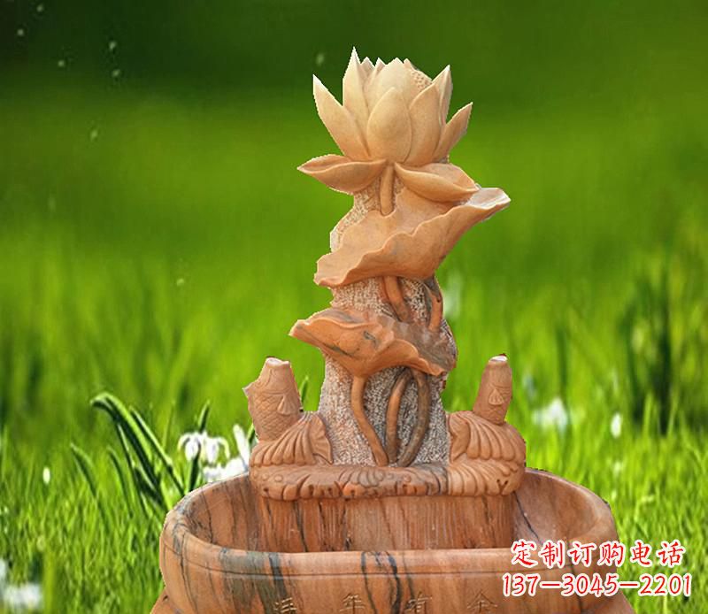 无锡晚霞红景观荷花水池