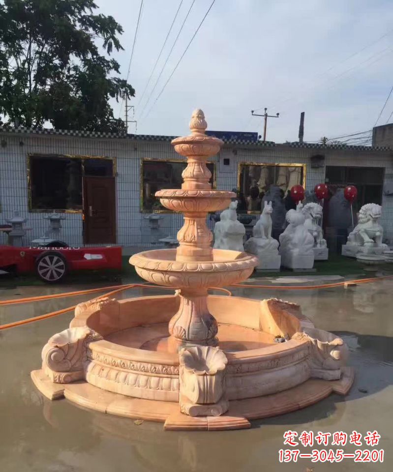 无锡晚霞红欧式流水喷泉