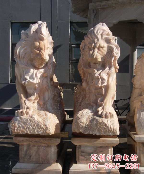 无锡晚霞红欧式狮子石雕