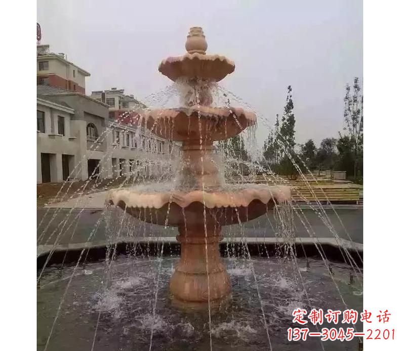 无锡晚霞红喷泉雕塑