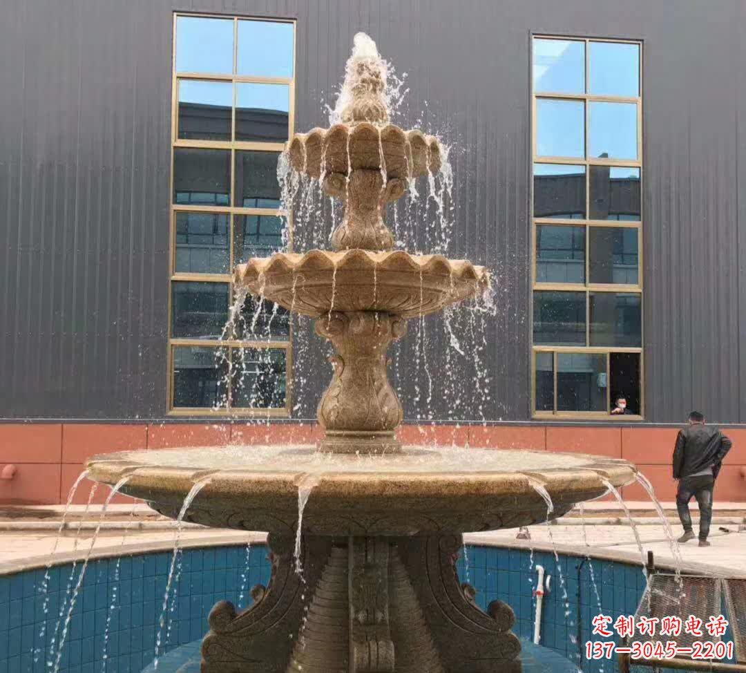 无锡晚霞红三层音乐喷泉