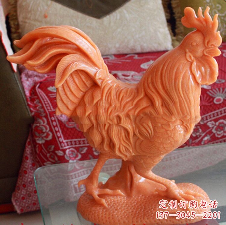 无锡晚霞红生肖公鸡雕塑