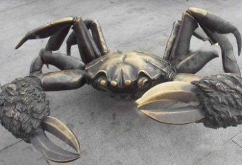 无锡中领雕塑以传统工艺出品的螃蟹铜雕，是杰出…