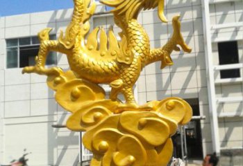 无锡鎏金青铜龙雕，璀璨造型，象征力量！