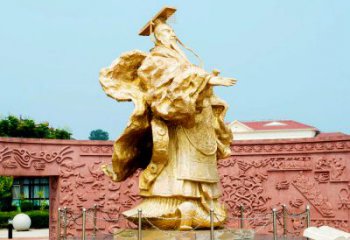 无锡中领雕塑：秦始皇鎏金铜雕塑像