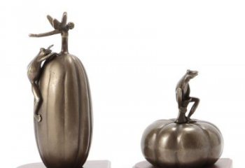 无锡青蛙和南瓜铜雕