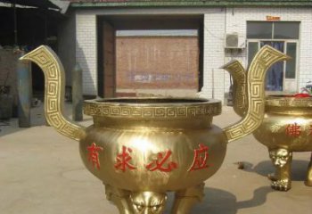 无锡三足香炉铜雕，装点你的寺庙
