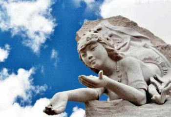无锡传说中的精卫—大理石雕塑