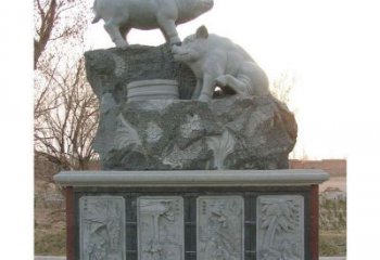 无锡十二生肖猪石雕——质地原生态传承千年文化