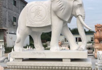 无锡精美汉白玉雕塑：观音大象