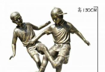 无锡踢足球人物铜雕 (2)