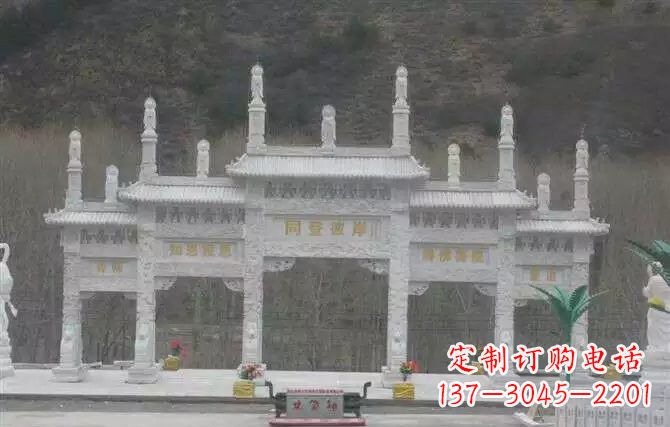 无锡五门牌坊石雕 (2)
