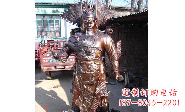 无锡武财神持刀关公铜雕 (3)