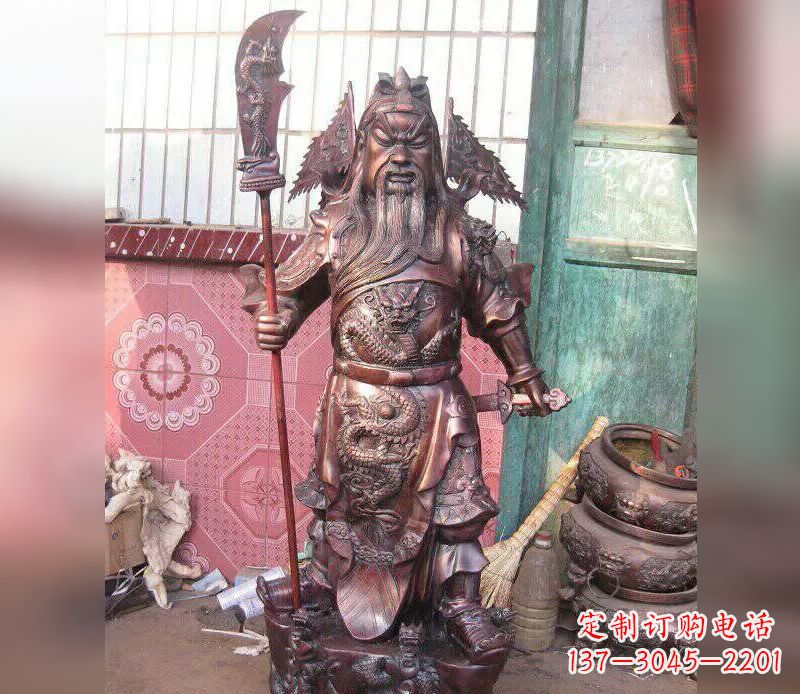 无锡武财神关公提刀铜雕