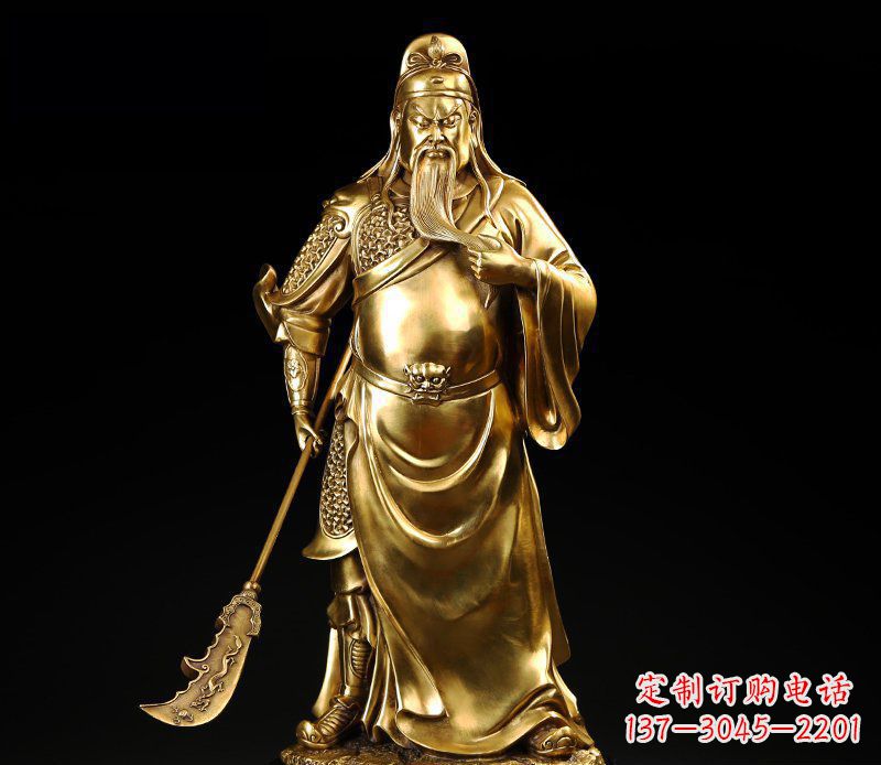 无锡武圣握刀关公铜雕