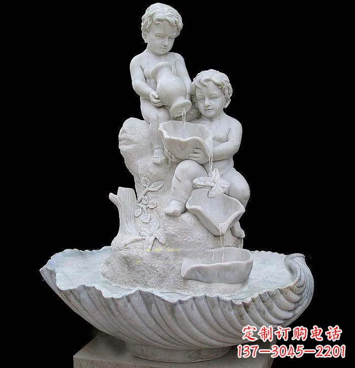 无锡西方儿童喷泉石雕