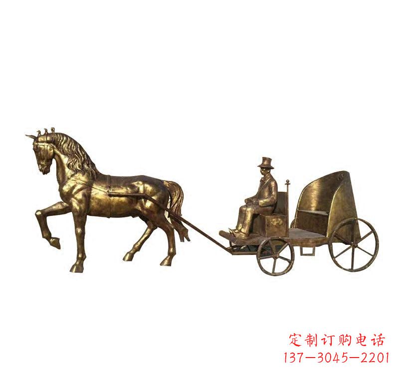 无锡西方马车铜雕