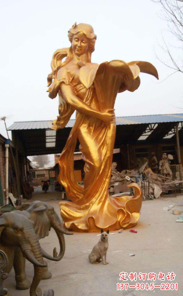 无锡西方美女人物铜雕