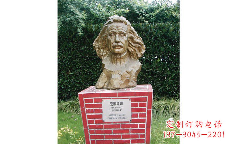 无锡西方名人爱因斯坦头像铜雕