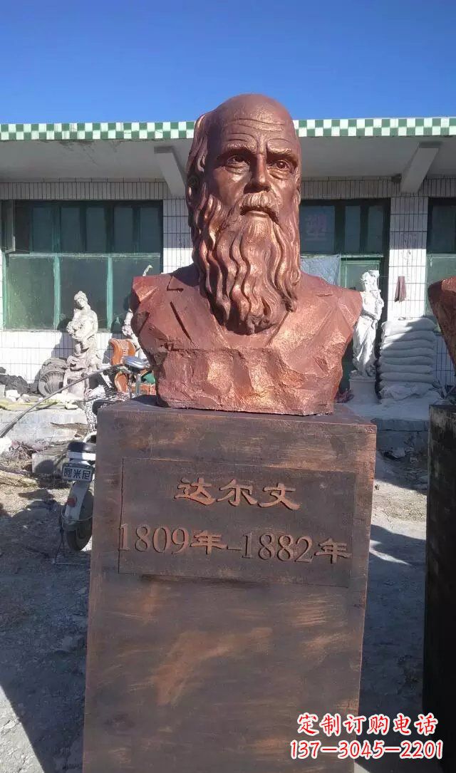 无锡西方名人达尔文铜雕