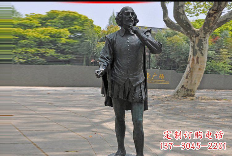 无锡西方名人莎士比亚铜雕