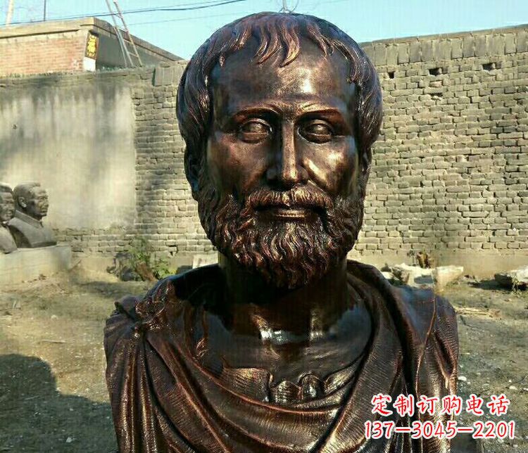 无锡西方名人亚里士多德胸像铜雕