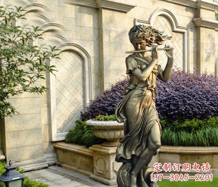 无锡西方女人别墅景观铜雕塑