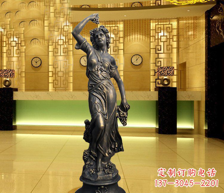 无锡西方女人别墅景观铜雕塑 (2)